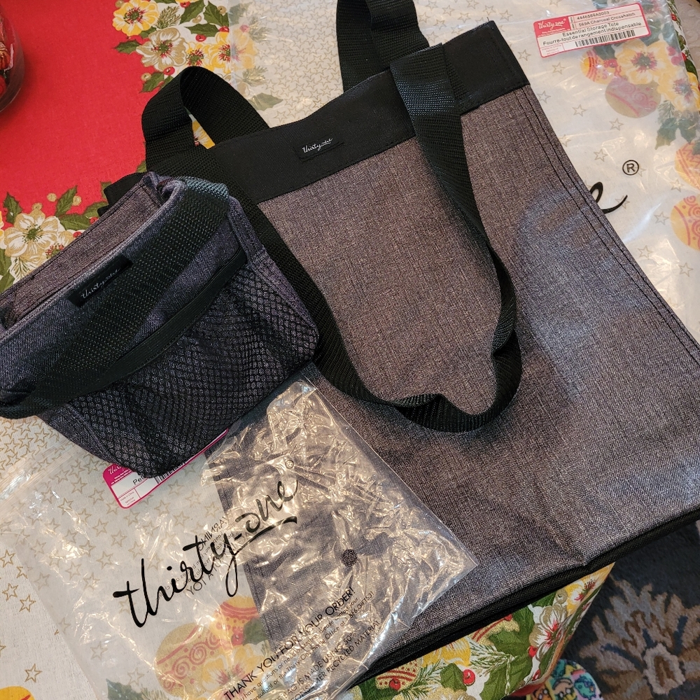 NEW Thirty-One Essential Storage Tote & Littles Carry-All Caddy
